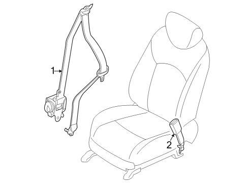 2023 Infiniti QX60 Seat Belt Diagram 1