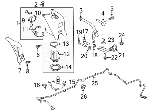 2020 Infiniti QX80 CANISTER Assembly E Diagram for 14950-9FT0A