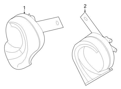 2022 Infiniti QX60 HORN ASSY-ELECTRIC LOW Diagram for 25620-6SA0A