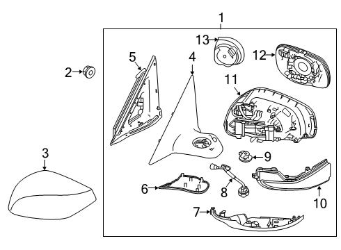 2022 Infiniti Q50 Mirrors Diagram