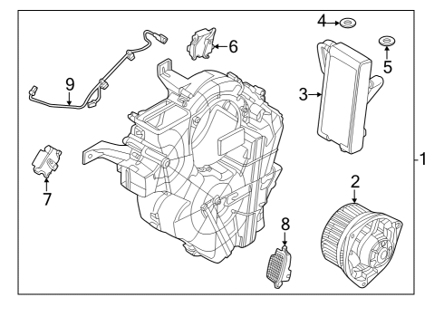 2023 Infiniti QX60 A/C Evaporator & Heater Components Diagram 2