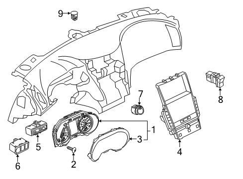 2022 Infiniti Q50 Driver Information Center Diagram