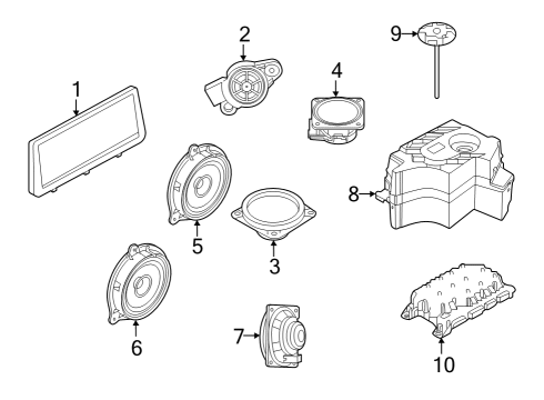 2022 Infiniti QX60 SPEAKER UNIT Diagram for 28157-6RR0A