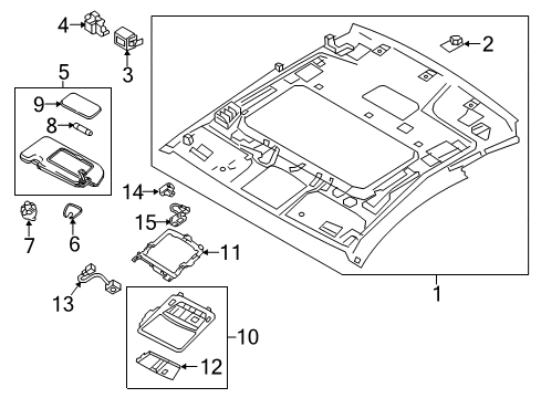 2020 Infiniti Q60 Sunroof Diagram 1