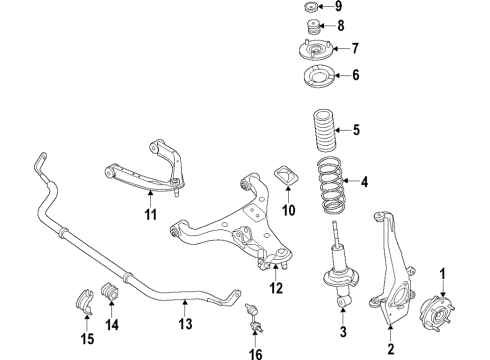 2021 Infiniti QX80 Hub Assembly-Road Wheel,Front Diagram for 40202-1LA3B