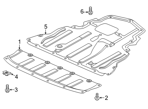 2021 Infiniti QX50 Splash Shields Diagram