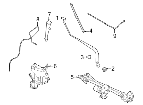 2022 Infiniti QX60 TANK ASSY-WINDSHIELD WASHER Diagram for 28910-6SA2A