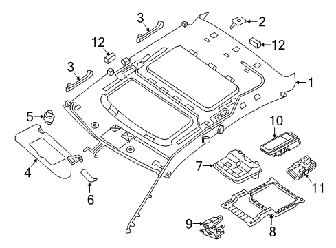 2022 Infiniti QX55 Lamp Assy-Personal Diagram for 26460-5NC0A