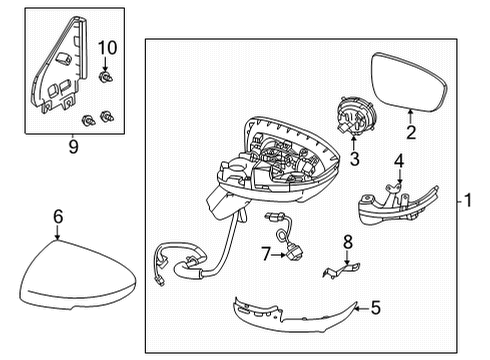 2022 Infiniti QX60 Camera Assembly-Side View Diagram for 28419-6RA0B