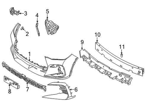 2022 Infiniti QX55 Bumper & Components - Front Diagram 1