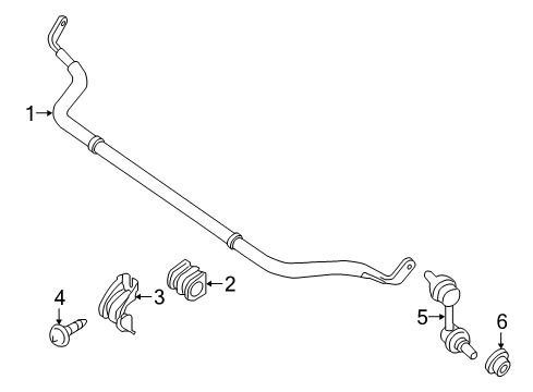 2020 Infiniti QX80 Stabilizer Bar & Components - Front Diagram 1