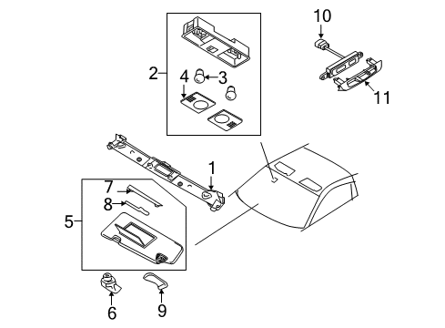 Lens - Map Lamp Diagram for 26443-CF001