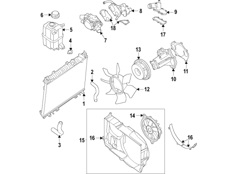 2015 Infiniti QX80 Coupling-Fan Diagram for 21082-5X23A