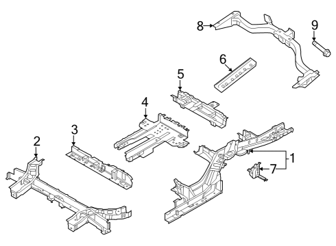 2022 Infiniti QX60 Member Assy-Cross,7th Diagram for G5470-6SAMA