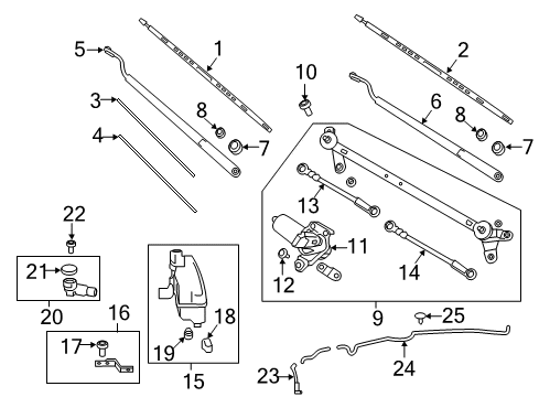 2015 Infiniti QX60 SENSOR-RAIN Diagram for 28536-BV80A