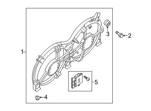 2020 Infiniti QX60 Cooling System, Radiator, Water Pump, Cooling Fan Diagram 1