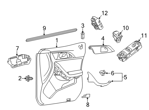 2019 Infiniti QX30 Grille-Squakewr,LH Diagram for 80915-5DA0F