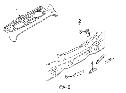 2020 Infiniti Q60 Rear Body Diagram