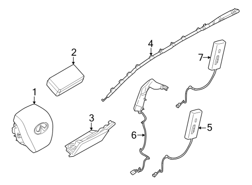 2023 Infiniti QX60 Air Bag Components Diagram 1