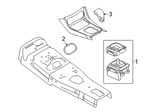 2019 Infiniti QX30 Body-Console Diagram for 96911-5DA0B