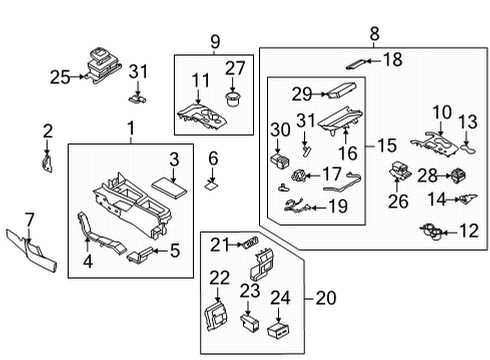 2022 Infiniti QX60 Charger Assembly-Tel,Wireless Diagram for 28342-6RA0A