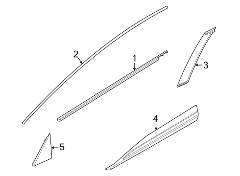 2023 Infiniti QX60 Exterior Trim - Front Door Diagram