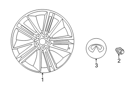 2023 Infiniti QX55 Wheels, Covers & Trim Diagram