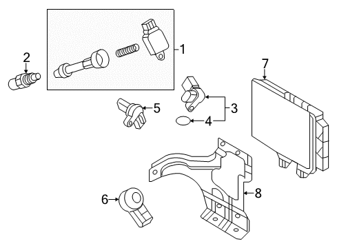 2014 Infiniti QX80 Bracket-Control Unit Diagram for 23714-5ZP1A