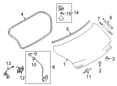 2020 Infiniti Q60 Trunk Lid Diagram