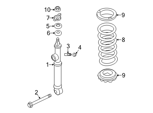 2020 Infiniti QX80 Shocks & Components - Rear Diagram 1