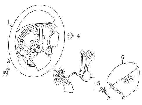 2020 Infiniti QX60 Steering Column & Wheel, Steering Gear & Linkage Diagram 5