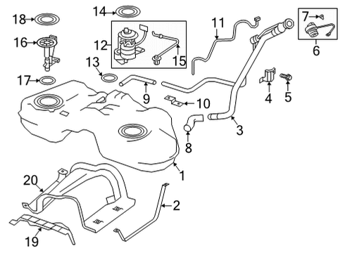 2022 Infiniti QX55 Fuel System Components Diagram