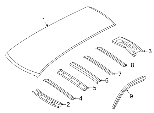 2020 Infiniti QX50 Roof & Components Diagram 2