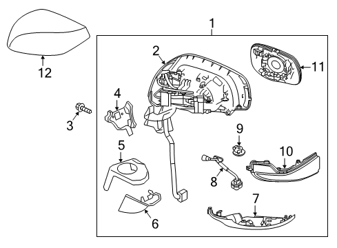 2020 Infiniti Q60 Mirrors Diagram