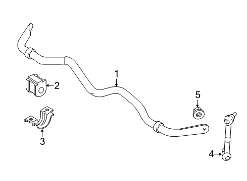 2022 Infiniti Q50 Stabilizer Bar & Components - Rear Diagram