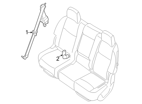 2023 Infiniti QX60 Seat Belt Diagram 4