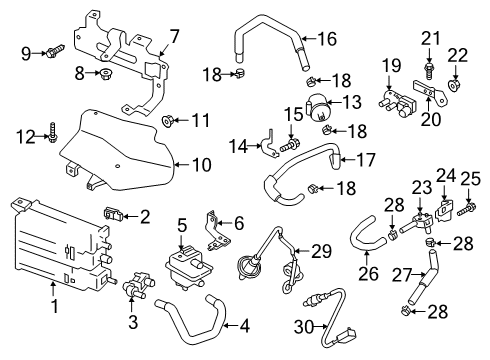 2021 Infiniti QX50 Emission Components Diagram