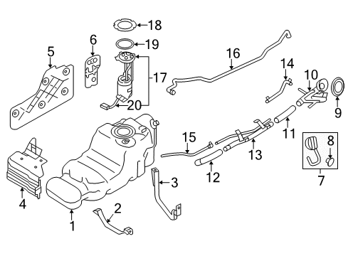 2015 Infiniti QX80 Protector-Fuel Tank Diagram for 17285-1ZR0B