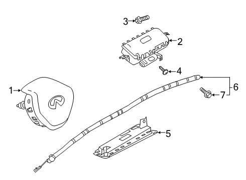 2020 Infiniti QX50 Module Assembly-Knee Air Bag,Assist Diagram for 985R1-5NW8A