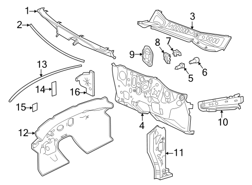 2021 Infiniti QX50 Cowl Diagram