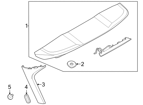 2023 Infiniti QX60 Rear Spoiler Diagram