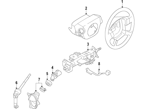 2022 Infiniti QX60 Cover Assy-Steering Column,Lower Diagram for 48980-6TA0A