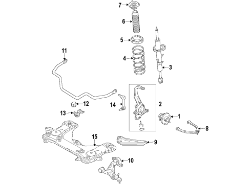 2015 Infiniti Q40 ROD ASSY-CONNECTING,STABILIZER Diagram for 54618-JK05B