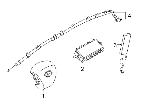 2022 Infiniti Q50 Air Bag Components Diagram 1