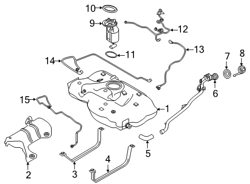 2018 Infiniti QX30 Tank Assembly - Fuel Diagram for 17201-HG00F