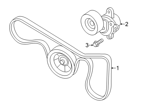 2022 Infiniti QX60 TENSIONER Assembly Auto Diagram for 11955-9DJ0A