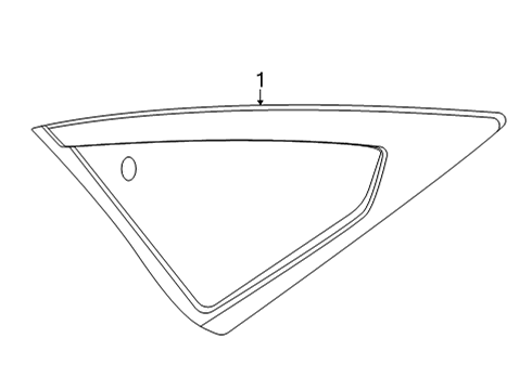 2023 Infiniti QX55 Glass & Hardware - Quarter Panel Diagram