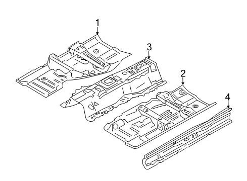 2022 Infiniti Q50 Floor & Rails Diagram