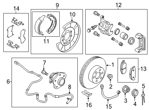 2020 Infiniti QX80 Brake Components Diagram 3