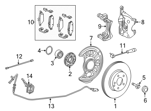 2018 Infiniti QX30 Rotor Disc Brake Front Diagram for 40206-HG00A